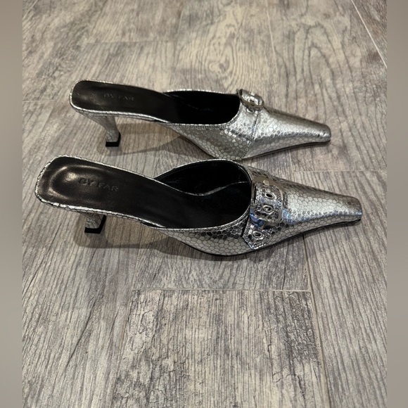 By Far silver Evelyn mules - Picture 9 of 10